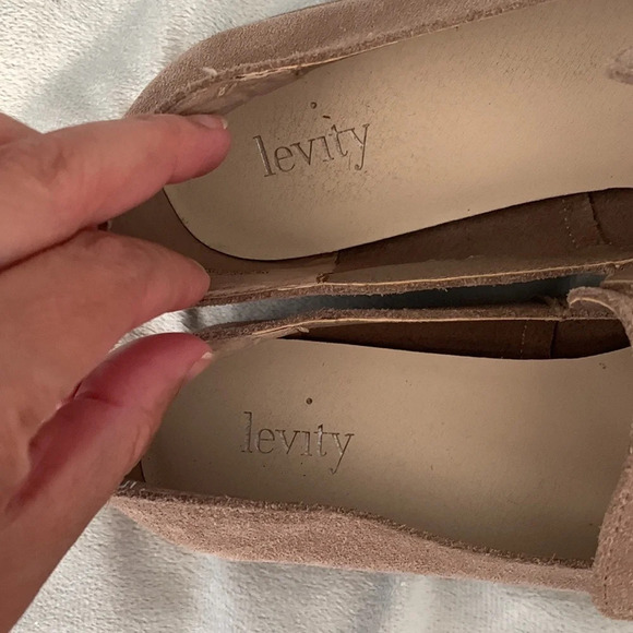 Levity Carla taupe leather suede flats size 7 - Picture 5 of 8